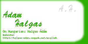 adam halgas business card
